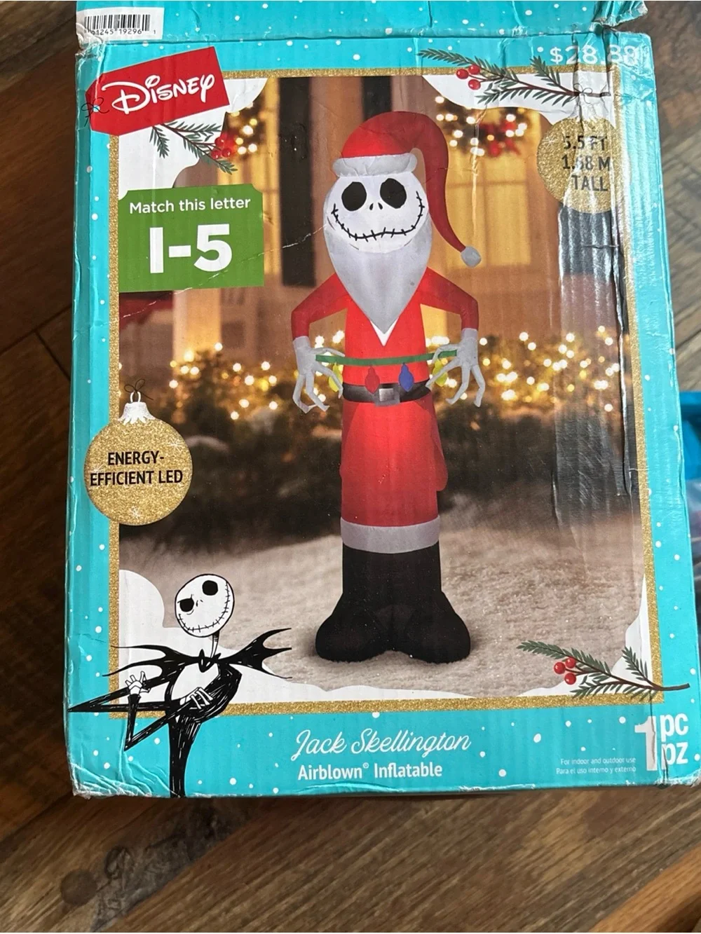 Gemma Jack skelington nightmare before Christmas inflatable decor 5.5’